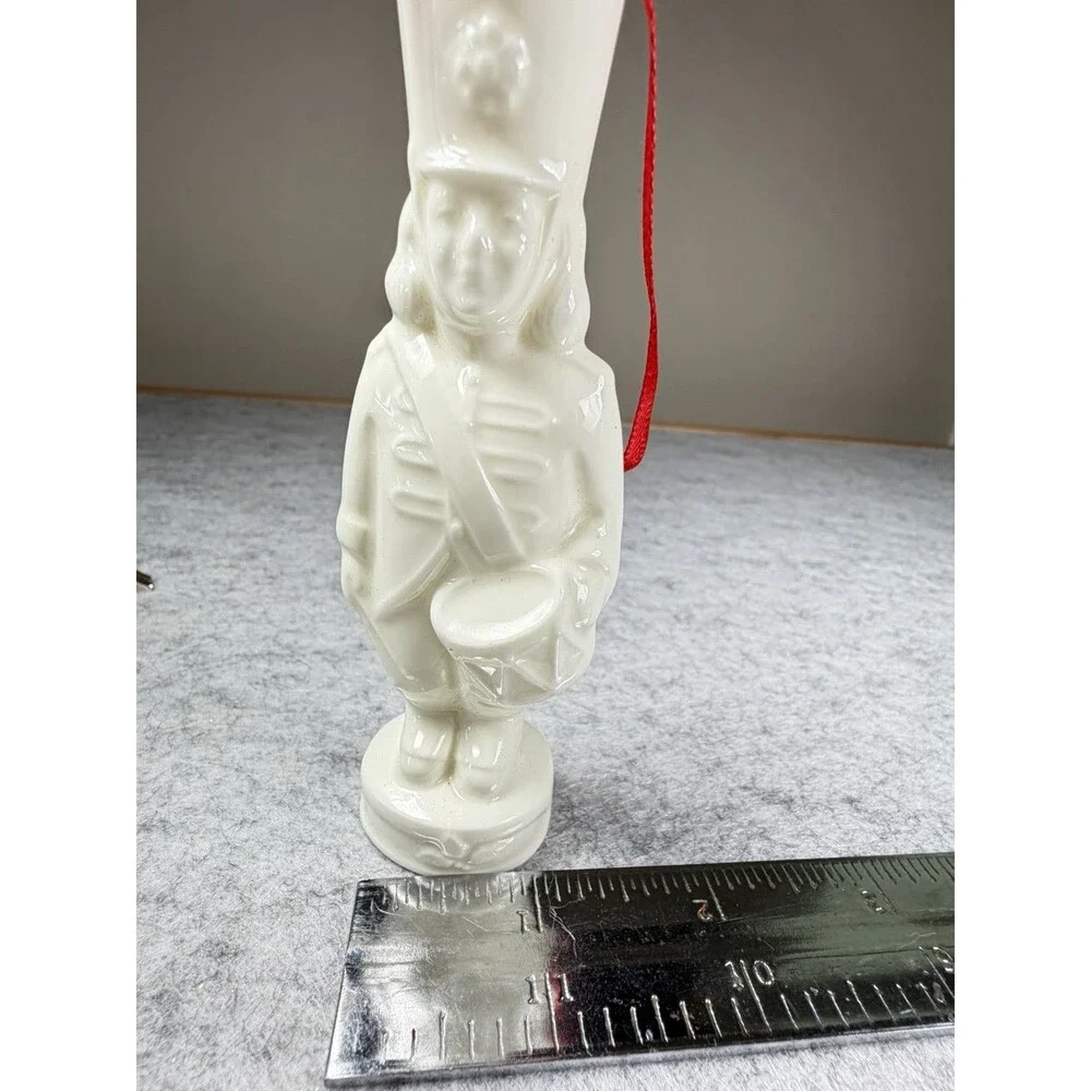 Vintage Pfaltzgraff Drummer Boy Toy Soldier Bone China Christmas Ornament 4.25”